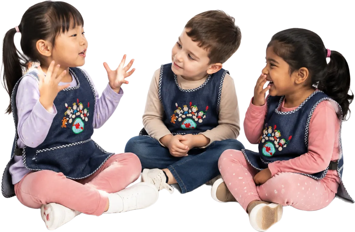 Children sitting in a circle talking together